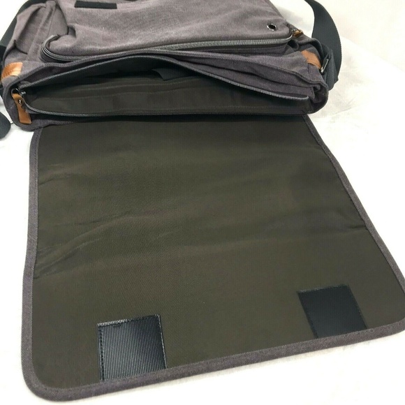 Estarer Messenger Bag Canvas Faux Leather - Picture 4 of 8